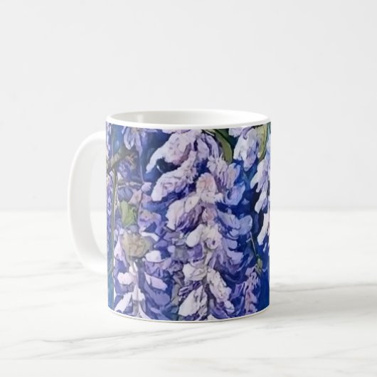Tasse mit Wisteria Blossom Design (Vorderseite Links)