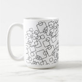 Tasse mit Zeilenmuster (Links)