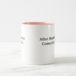 Tasse mit Zitat nach der Not kommt Erleichterung