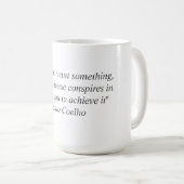 Tasse mit Zitat Paulo Coelho (VorderseiteRechts)
