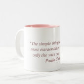 Tasse mit Zitat Paulo Coelho (Vorderseite Links)