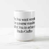 Tasse mit Zitat Paulo Coelho (Mittel)