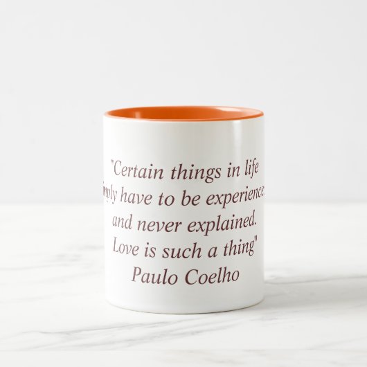 Tasse mit Zitat Paulo Coelho (Mittel)