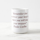 Tasse mit Zitat Paulo Coelho (Mittel)