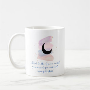Tasse mit Zitat- und Pastellmonddesign