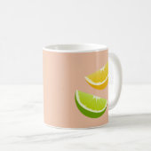 Tasse mit Zitrone und Limonen Scheiben (VorderseiteRechts)