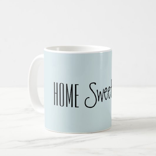 Tasse mit Zuhause Sweet Zuhause (Vorderseite Links)