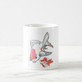 Tasse mit zwei Goldfischen