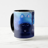 Tasse mit zwei Katzen auf ihr (Vorderseite Links)