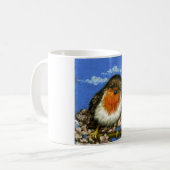 Tasse mit zwei Rotkehlchen durch Tanya-Bindung (Vorderseite Links)