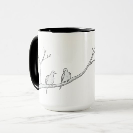 Tasse mit zwei Tauben (Vorderseite Links)