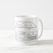 Tasse Mitsubishi Evo (VorderseiteRechts)