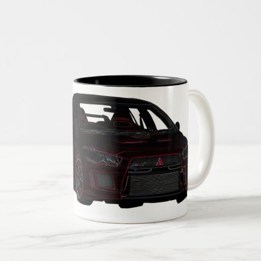 Tasse Mitsubishi Evo (großes, Lose Kaffee!) (VorderseiteRechts)