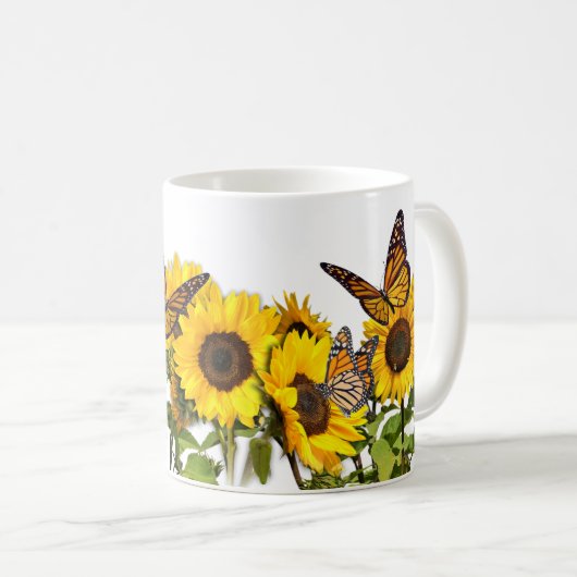 Tasse Monarch Sonnenblumen (VorderseiteRechts)