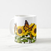 Tasse Monarch Sonnenblumen (Vorderseite Links)
