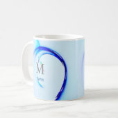 TASSE MONOGRAMED OCEAN WAVE SURF NAME (Vorderseite Links)