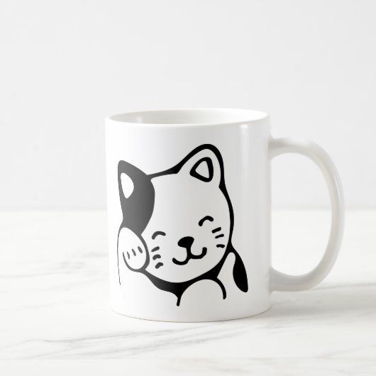 Tasse. Monogramm-Katze Kaffeetasse (Rechts)