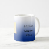 Tasse - Montana Staat Karte mit Stadt (VorderseiteRechts)