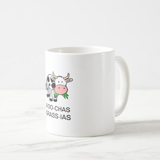 Tasse Moo-chas Gras-ias (Muchas Gracias) (VorderseiteRechts)