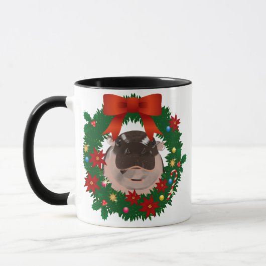 Tasse Moo Deng frohe Weihnachten. (Links)