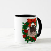 Tasse Moo Deng frohe Weihnachten. (VorderseiteRechts)