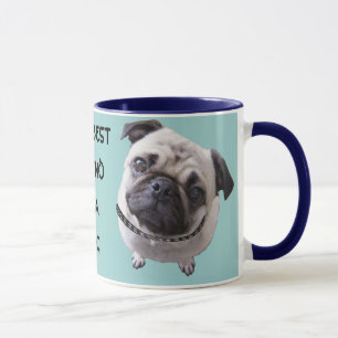 Tasse "Mops" blau