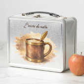 Tasse Morgen Tinte Metall Brotdose (Beispiel)