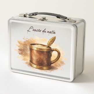 Tasse Morgen Tinte Metall Brotdose