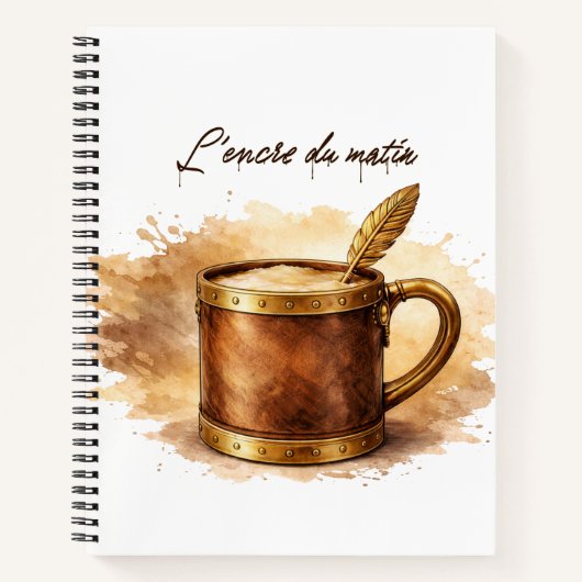 Tasse Morgentinte Notizblock (Vorderseite)