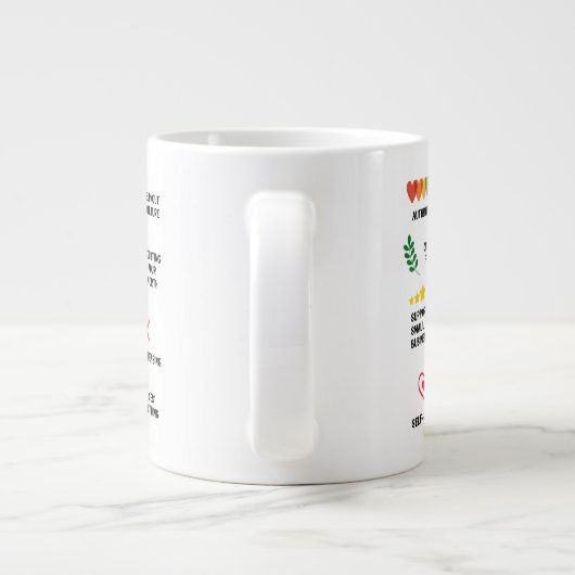 Tasse motivierend in oder aus Inspirationswörtern (Rückseite)