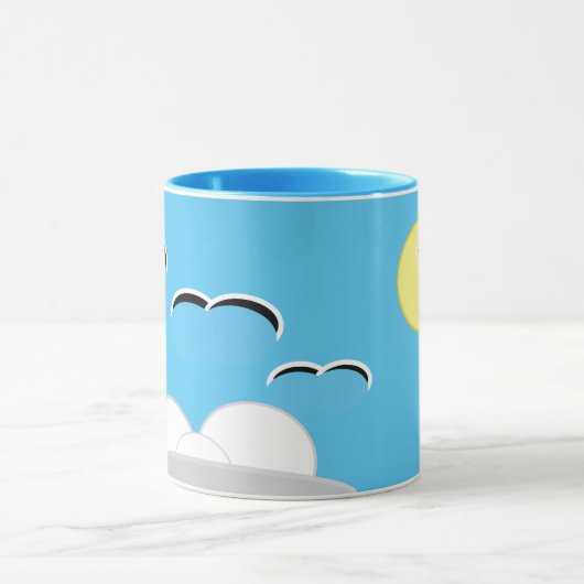 Tasse - Möwen über Wolken (Zentrum)