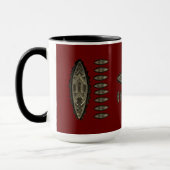 Tasse, mug African Style, Motive auf rotem Grund Tasse (Links)