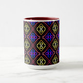 Tasse MUG Jimette Blaues Design Rot (Zentrum)