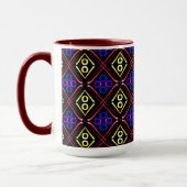 Tasse MUG Jimette Blaues Design Rot (Links)