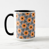 Tasse MUG Jimette Design orangees weißes schwarzes (Links)