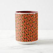 Tasse MUG Jimette Rosa-weißorangefarbenes Design (Zentrum)