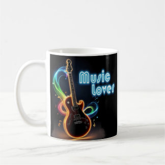 Tasse Music Lover Gitarre und Herzen
