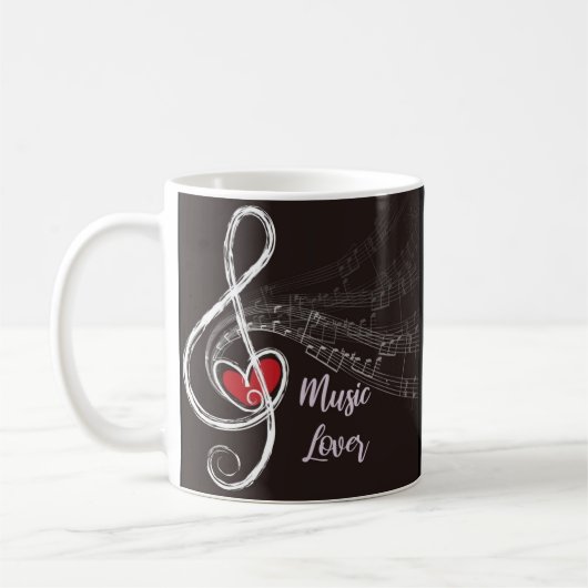 Tasse Music Lover Noten (Links)
