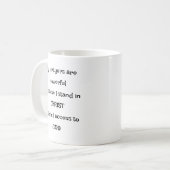 Tasse 'Mutiger Zugang zu Gott durch Gebet' (Vorderseite Links)