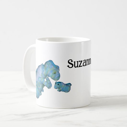 Tasse - Mutter und Kind Drachen mit Namen (Vorderseite Links)