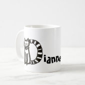 Tasse - Name mit dem Anfangsbuchstaben D (Vorderseite Links)