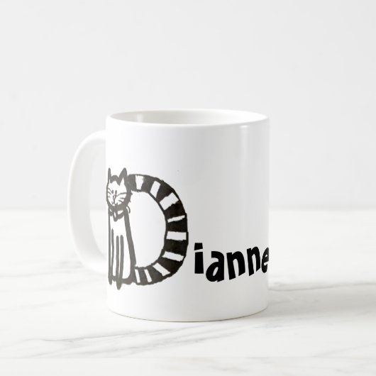 Tasse - Name mit dem Anfangsbuchstaben D (Vorderseite Links)