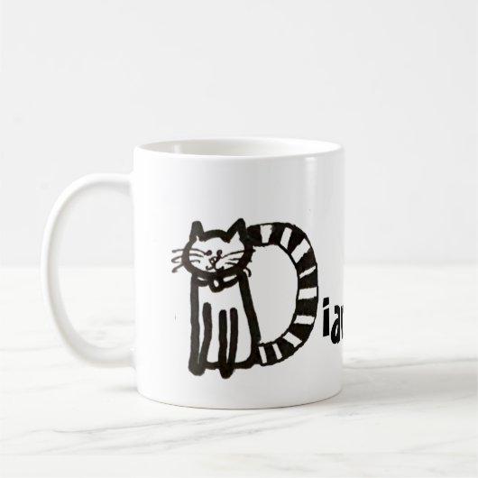 Tasse - Name mit dem Anfangsbuchstaben D (Links)