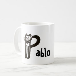 Tasse - Name mit dem Anfangsbuchstaben P