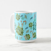 Tasse namens Liz's sukkulenter Garten (Vorderseite Links)
