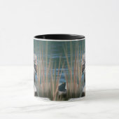 Tasse Naturszene mit Kroketten, Felsen und Frösche (Zentrum)