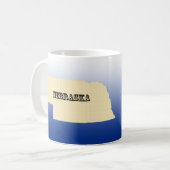 Tasse - Nebraska Staat Karte mit der Stadt (Vorderseite Links)