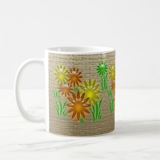 Tasse - Neon-Blume (Links)