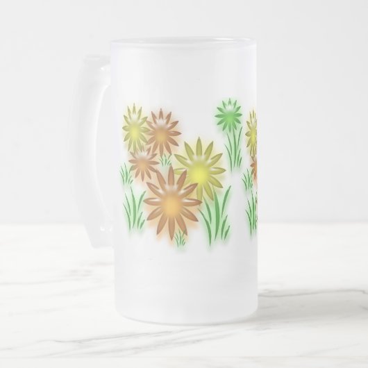 Tasse - Neonale Blume (Vorderseite Links)