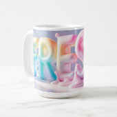 Tasse Neue 3D-Schrift (Vorderseite Links)